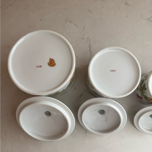 Lenwile Ardalt Full Set Of 4 Canisters Jars Japan 7052 Butterflies - Picture 6 of 13